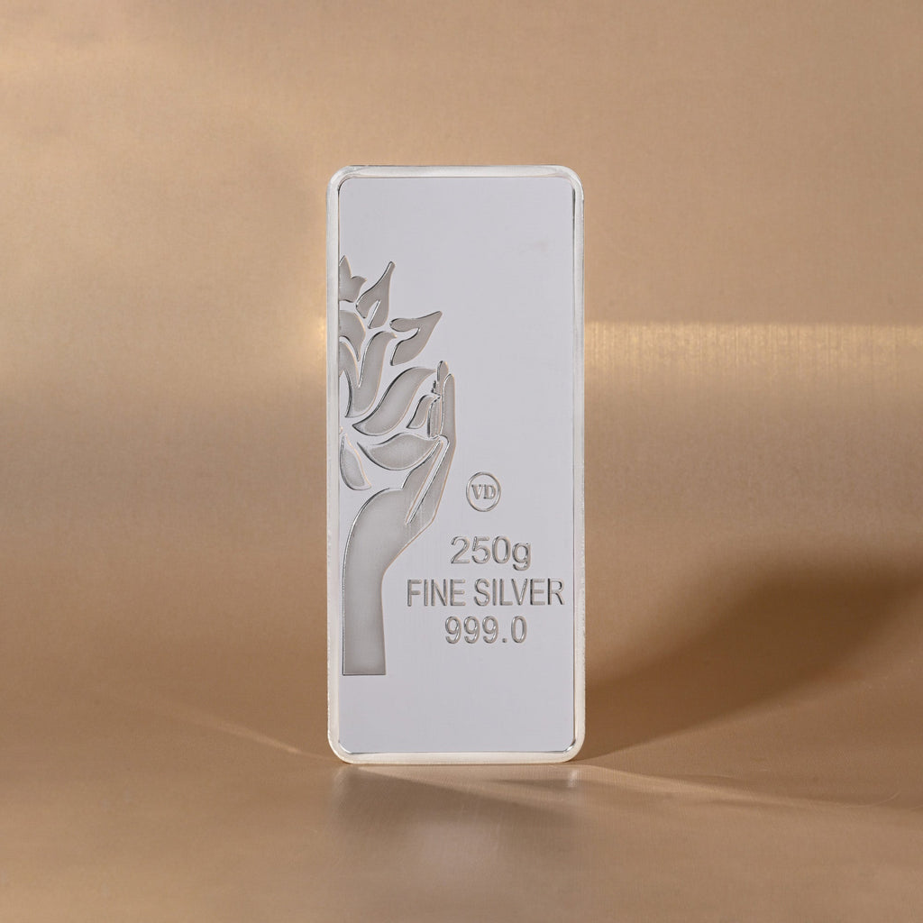 999 Silver 250 Grams Bar Banyan Tree Premium Gift Box