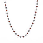 Beaded Rudraksha Silver Chain
