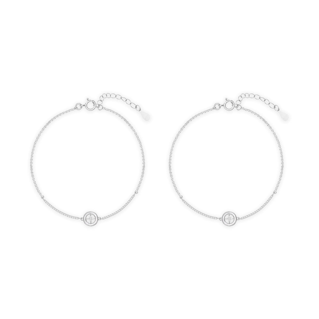 Aurora Star Silver Anklet