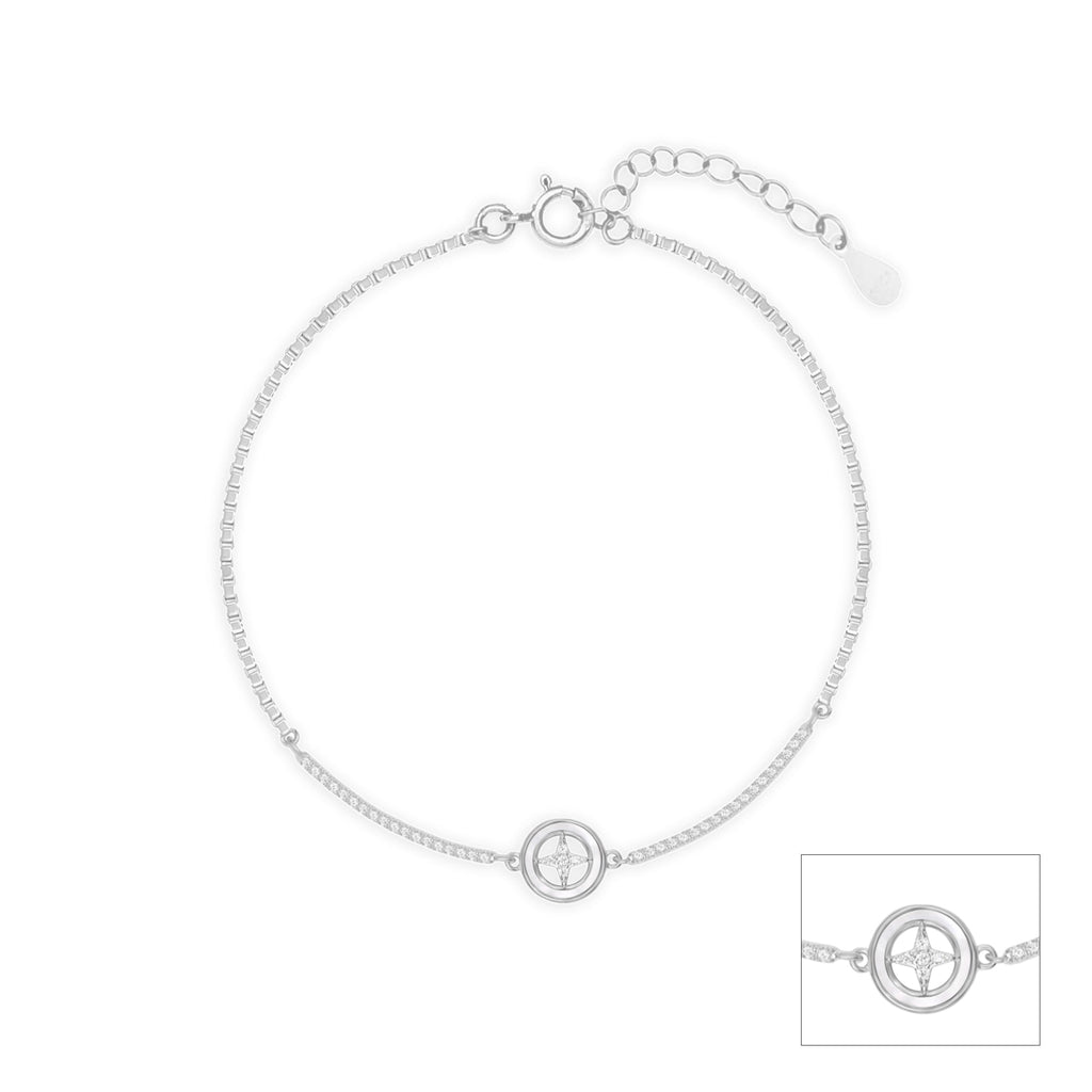 Aurora Star Silver Anklet