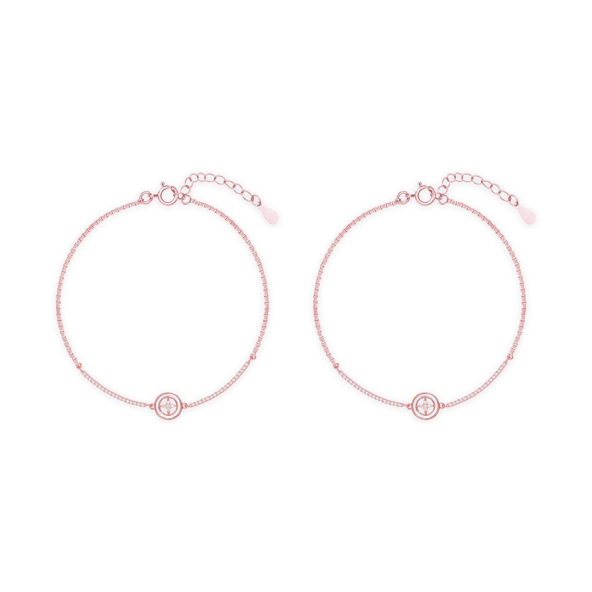 Aurora Star Silver Anklet