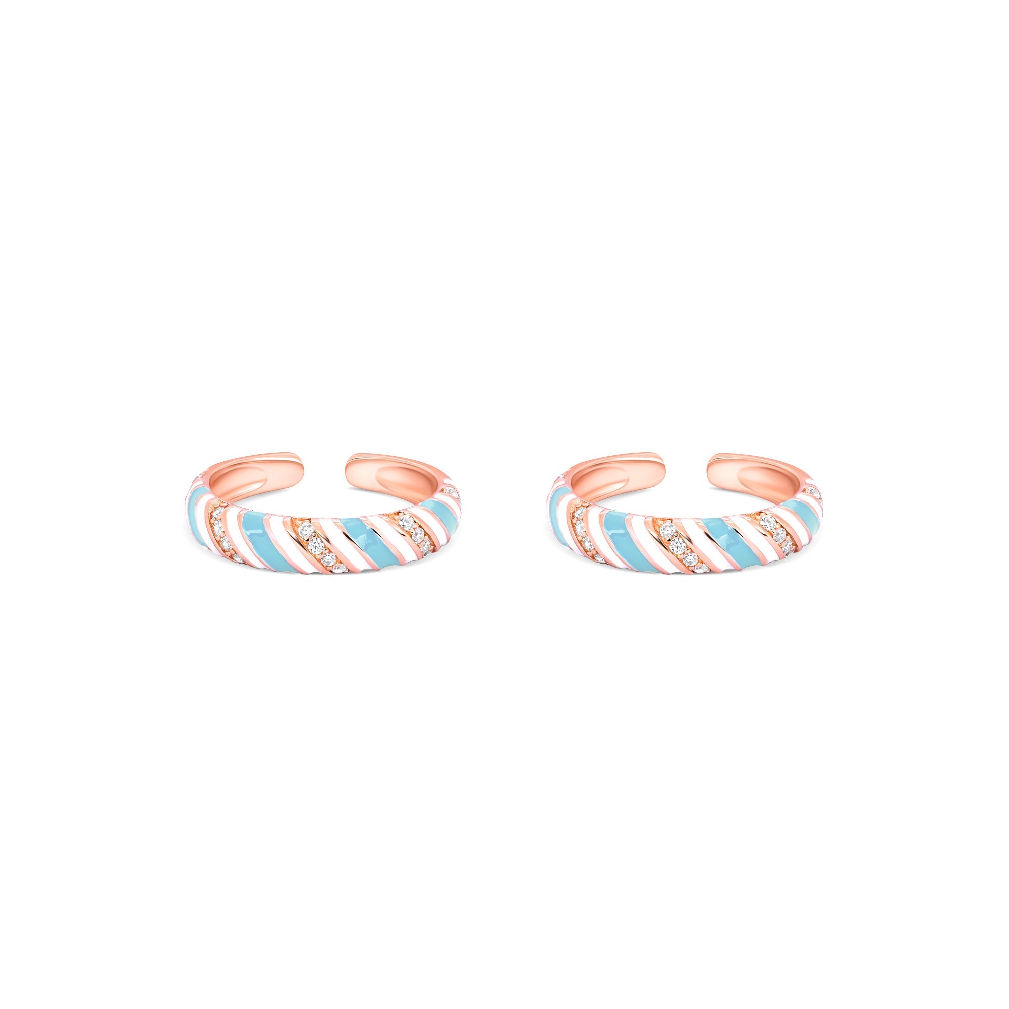 Candy Swirl Silver Toe Ring