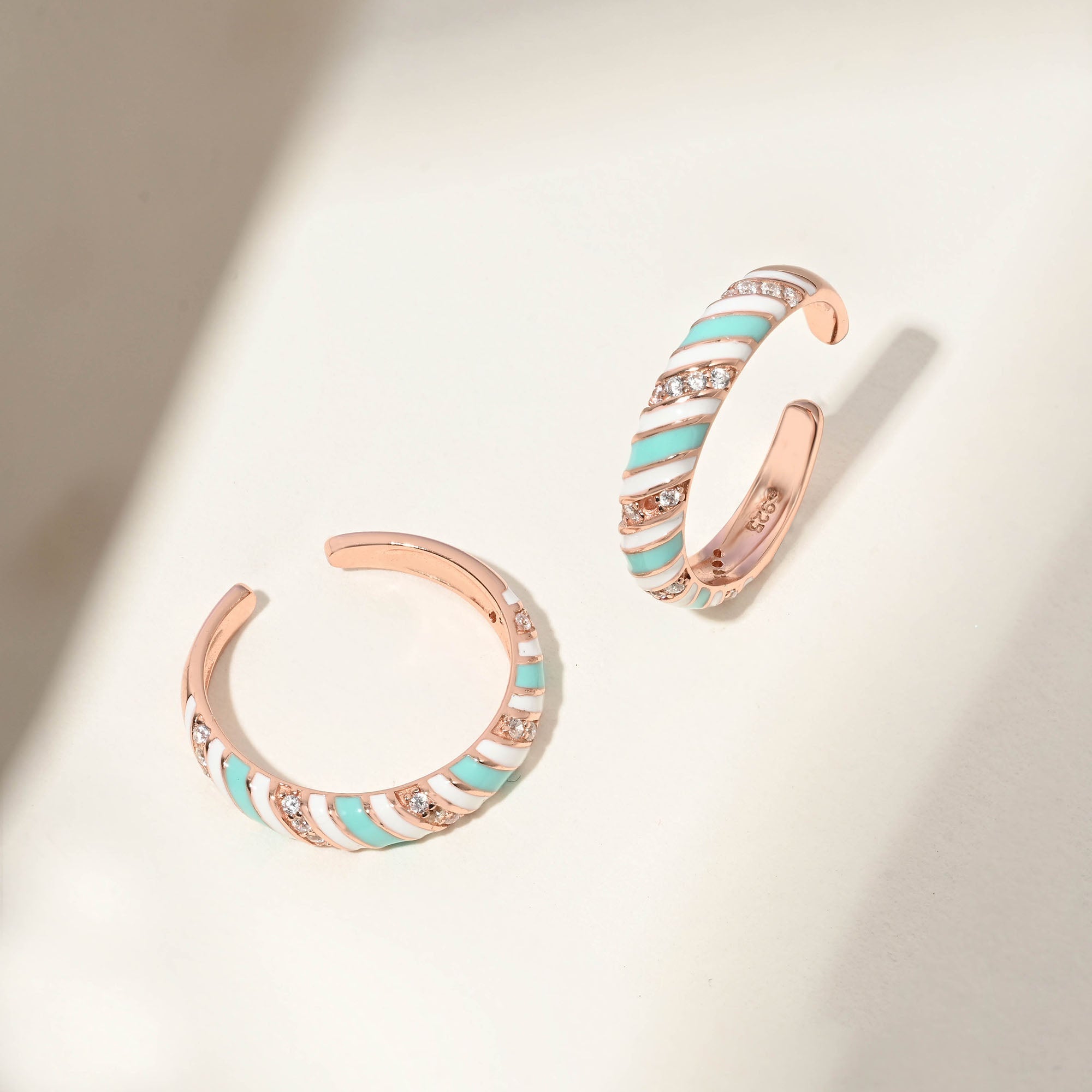 Candy Swirl Silver Toe Ring