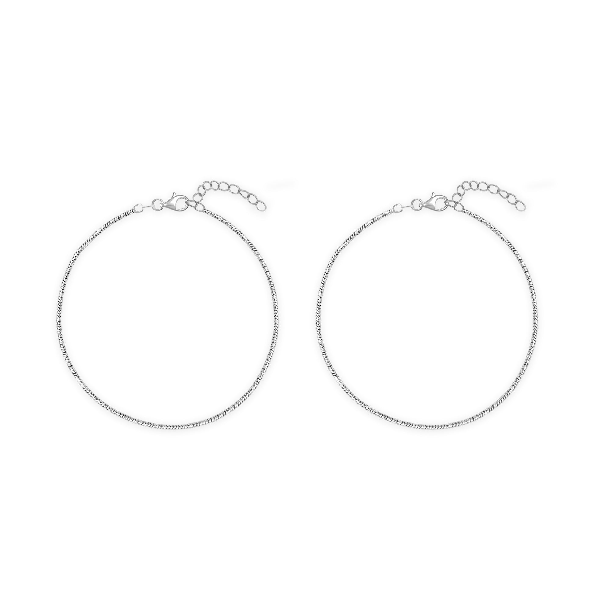 Classic Twist Silver Anklet