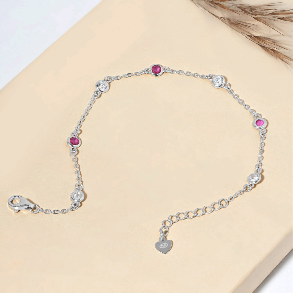 Aurora Berry Silver Bracelet