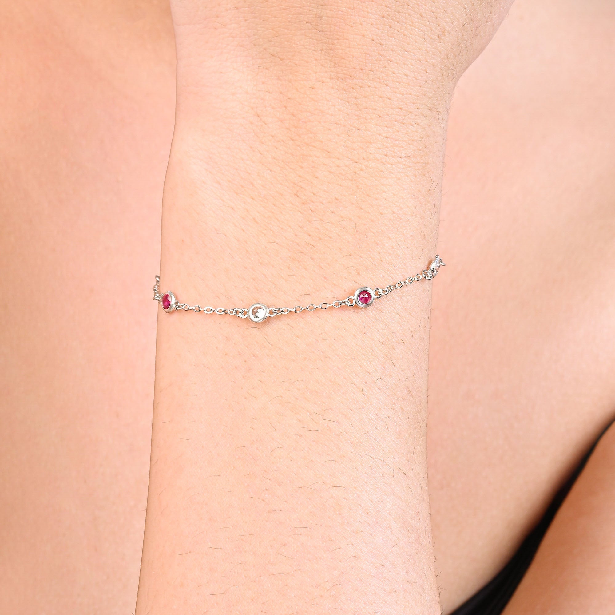 Aurora Berry Silver Bracelet