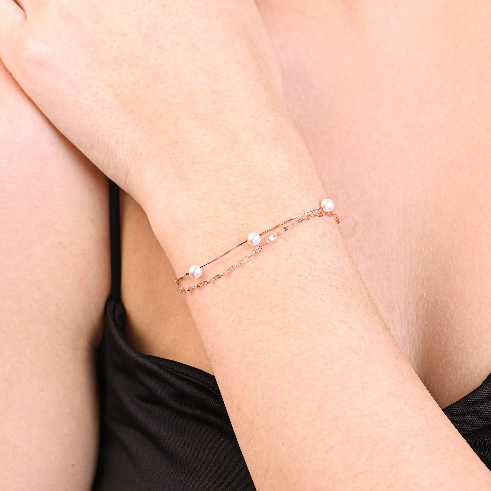 Blush Pearl Silver Bracelet