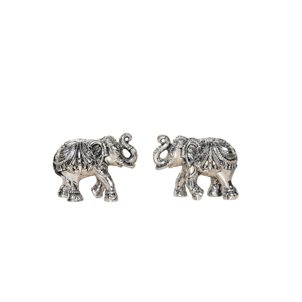 999 Silver Elephant Pair Gift Box