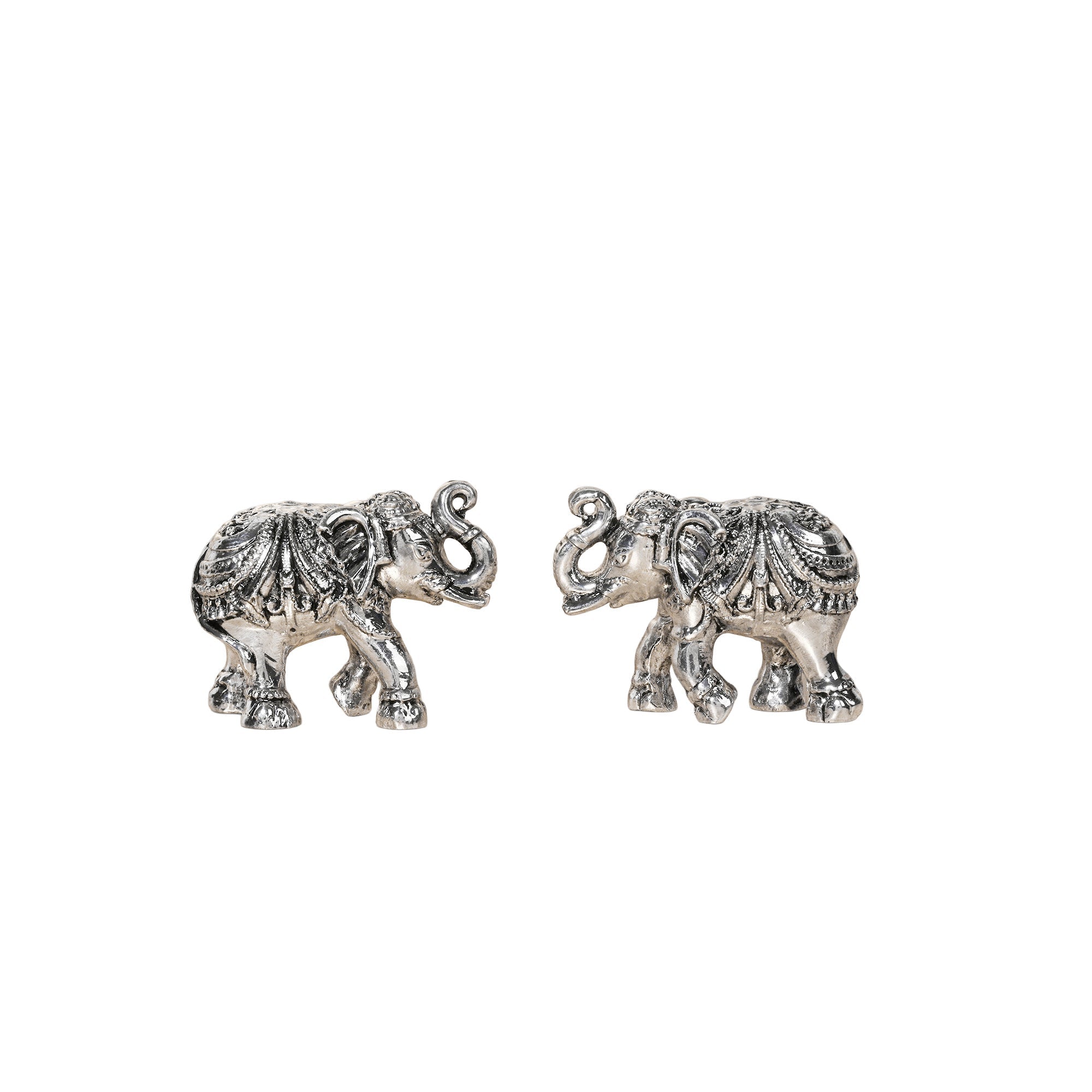 999 Silver Elephant Pair Gift Box