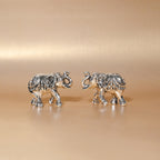 999 Silver Elephant Pair Gift Box