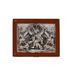 999 Silver Krishna Design Dry Fruit Gift Box