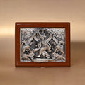 999 Silver Krishna Design Dry Fruit Gift Box