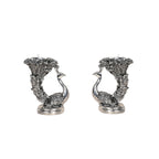 999 Silver Designer Peacock Candle Holder