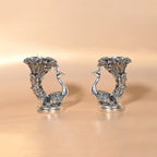 999 Silver Designer Peacock Candle Holder