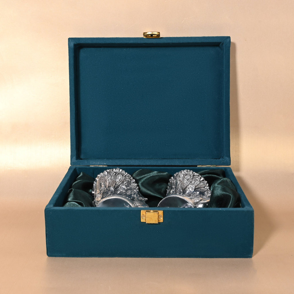 999 Silver Designer Peacock Candle Holder